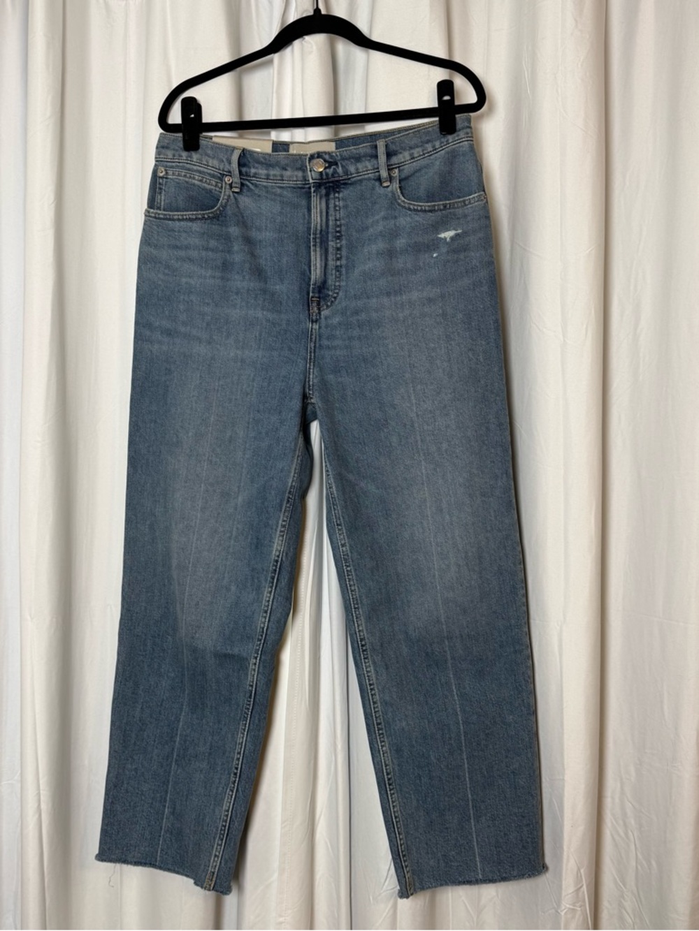 Everlane Way High Jean Distressed Raw Hem High Rise 31 NWT - Picture 3 of 15